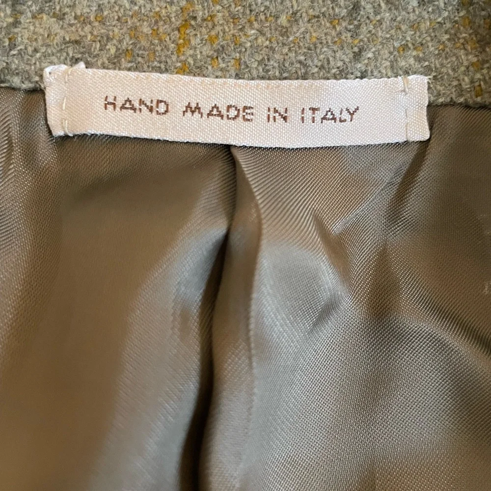 Faconnable Hand Made in Italy Vintage Check Cashmere Blend Jacket Size‎ 48 R NWT